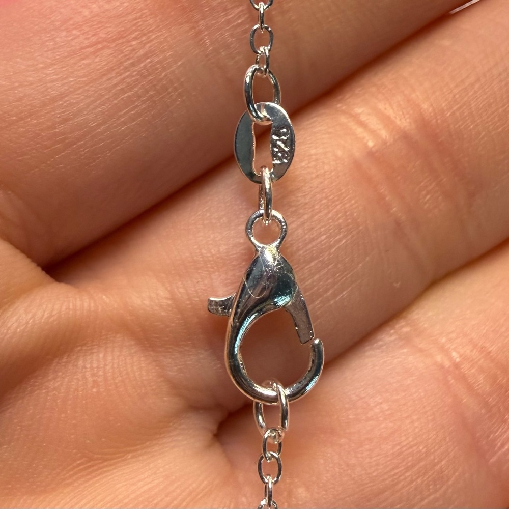 Silver Moss Agate pendant Necklace - Picture 9 of 16